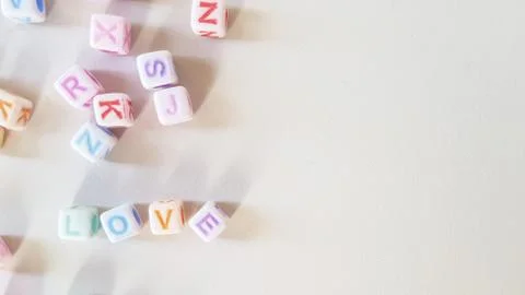 3d Colored Word Cube Stock Photos