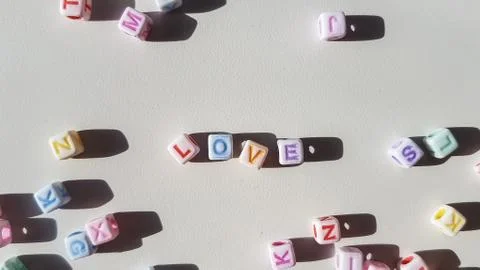 3d Colored Word Cube Stock Photos