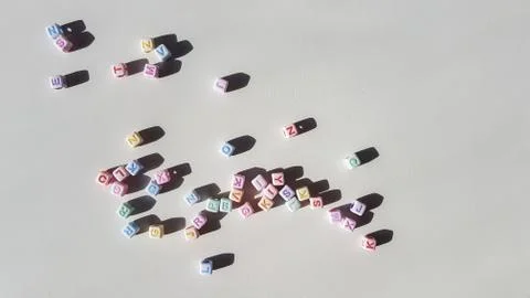 3d Colored Word Cube Stock Photos