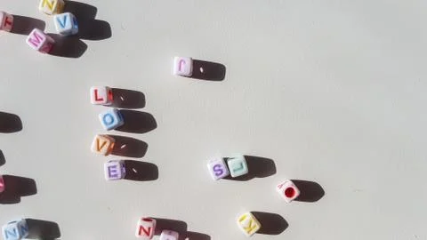 3d Colored Word Cube Stock Photos