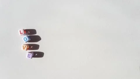 3d Colored Word Cube Stock Photos