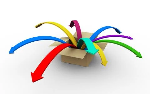 3d colorful arrows Ilustração Stock