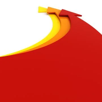 3d colorful arrrows, on white background Illustrazione stock