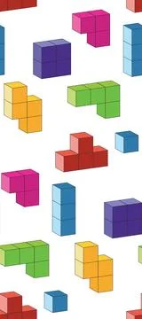 3D Colorful bricks Stock Illustration