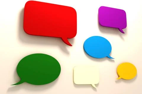 3d colorful bubble text Stock Illustration