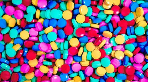 3D Colorful candy with 4K background Stock Illustration