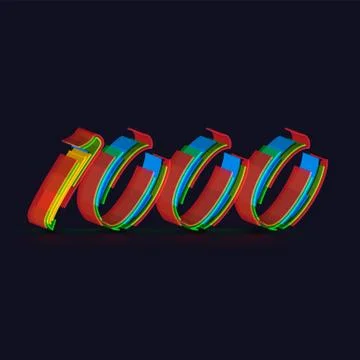 3D colorful character from a fontset, vector Illustrazione stock