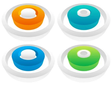 3d Colorful circle elements. editable vector graphic. イラスト素材