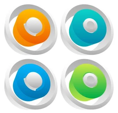 3d Colorful circle elements. editable vector graphic. Stock Illustration