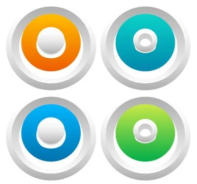 3d Colorful circle elements. editable vector graphic. 스톡 일러스트