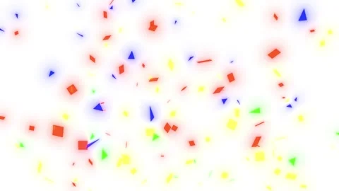 3D Colorful Confetti Explosion with Festive Party Burst on White Background 4k Video stock 343436469