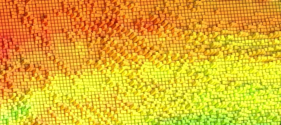 3d colorful cubes background. 3d render Stock Illustration