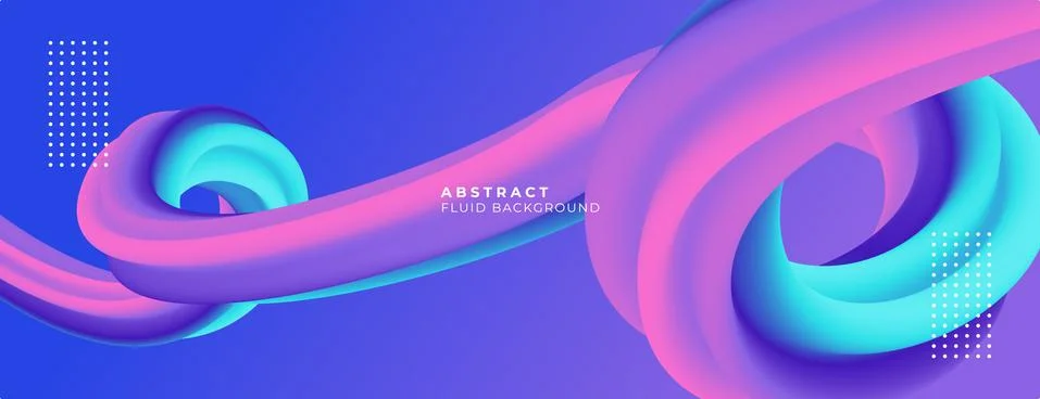3d colorful dynamic fluid wave abstract background. modern vibrant purple ult Stock Illustration
