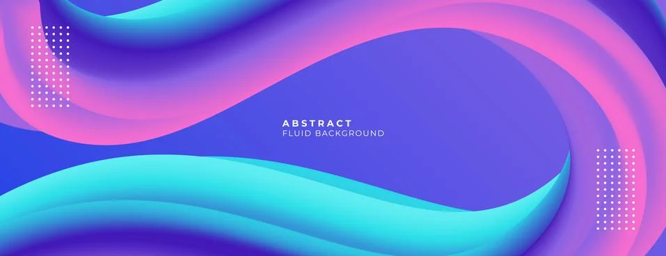 3d colorful dynamic fluid wave abstract background. modern vibrant purple ult Stock Illustration