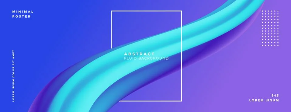 3d colorful dynamic fluid wave abstract background. modern vibrant purple ult Stock Illustration