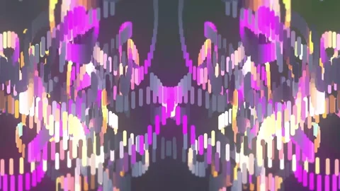 3D Colorful Floating Soaring Rotating Particles. 4K Video stock 297343020