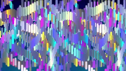 3D Colorful Floating Soaring Rotating Particles 02. 4K Stock Footage 297343392