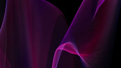 3D colorful flowing fabric loop - 4 Stock Footage 292449711