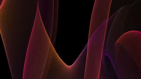 3D colorful flowing fabric loop - 1 Stock Footage 292449741