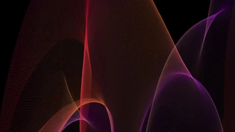 3D colorful flowing fabric loop - 3 Stock Footage 292449799