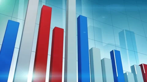 3D colorful histogram in motion, loop Stock Footage 41163757