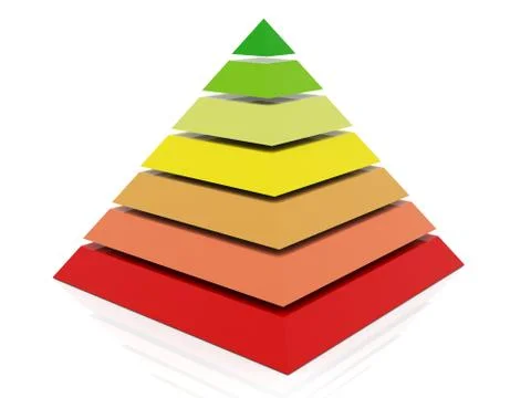3d colorful pyramid Ilustración de archivo
