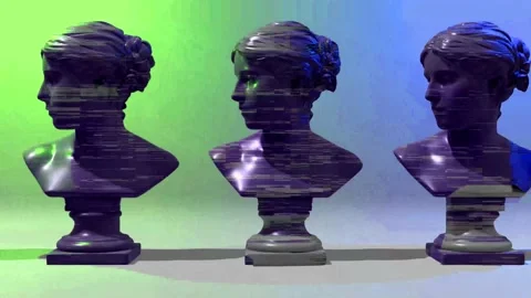 3D Colorful Rotating Venus Head Animation.  Stock Footage 236681006