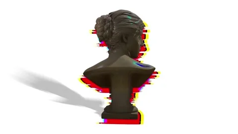 3D Colorful Rotating Venus Head Animation. Stock Footage 236682906