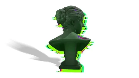 3D Colorful Rotating Venus Head Animation. Stock Footage 236682907