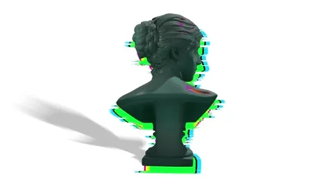 3D Colorful Rotating Venus Head Animation. Stock Footage 236682920