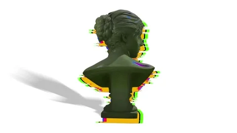 3D Colorful Rotating Venus Head Animation. Stock Footage 236682922
