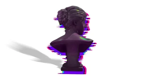 3D Colorful Rotating Venus Head Animation. Stock Footage 236682940