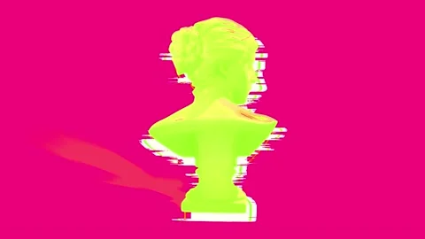 3D Colorful Rotating Venus Head Animation. Stock Footage 236682956