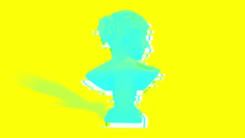 3D Colorful Rotating Venus Head Animation. Stock Footage 236682957