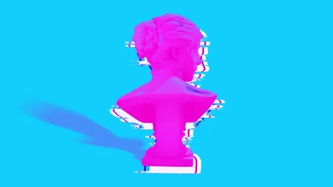 3D Colorful Rotating Venus Head Animation. Stock Footage 236682959