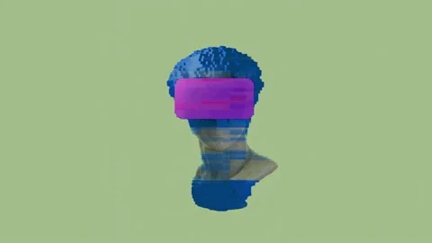 3D Colorful Rotating Venus Head Animation.  Stock Footage 236694890