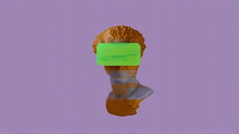 3D Colorful Rotating Venus Head Animation.  Stock Footage 236694943
