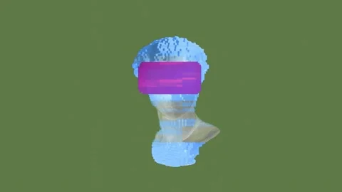3D Colorful Rotating Venus Head Animation.  Stock Footage 236694997