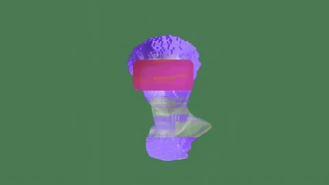 3D Colorful Rotating Venus Head Animation.  Stock-Footage 236695108