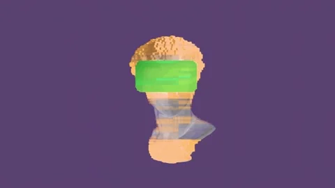 3D Colorful Rotating Venus Head Animation.  Stock Footage 236695110