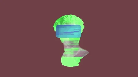 3D Colorful Rotating Venus Head Animation.  Stock Footage 236695111