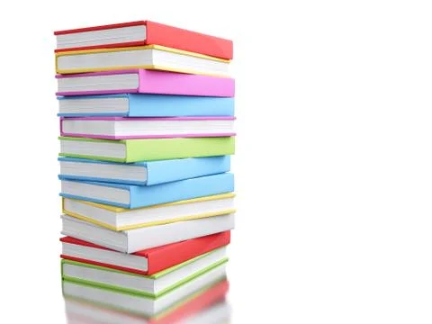 3d Colorful stack of books. Stock Illustration