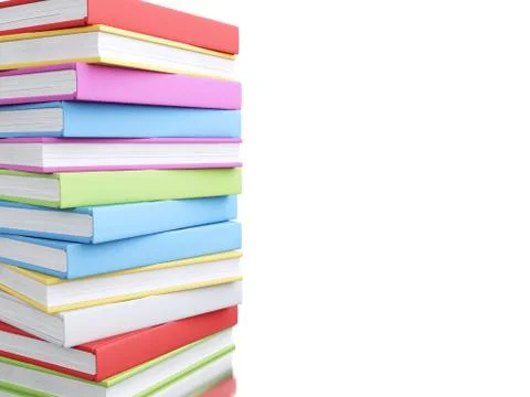 3d Colorful stack of books. Stock Illustration