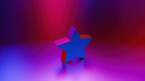 3d colorful star Illustrazione stock