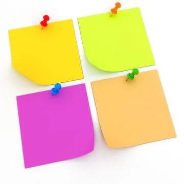 3d colorful sticky notes Stock Illustration