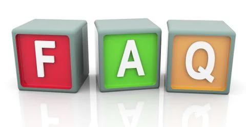 3d colorful text 'faq' Stock Illustration