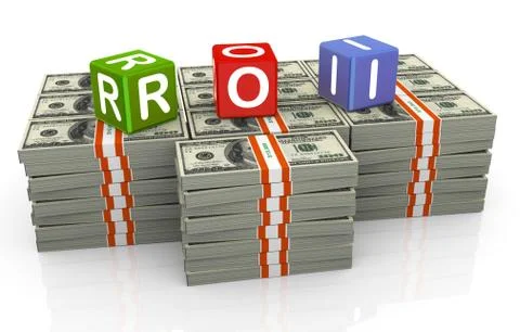 3d colorful textbox roi Stock Illustration