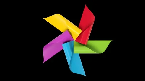 3d Colors Windmill Stock Footage 98862712