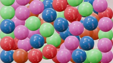 3D Colourful Ball Raining Transition Stock Footage 299651676
