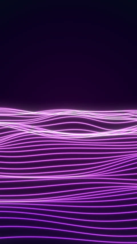 3D colourful visualisation of pink and violet waves. Stock Footage 326928403